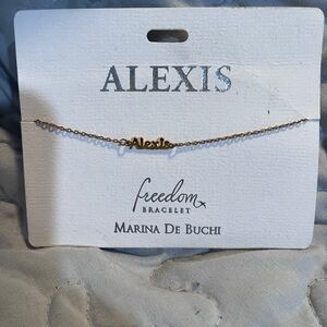Alexis Gold Name Script Bracelet -